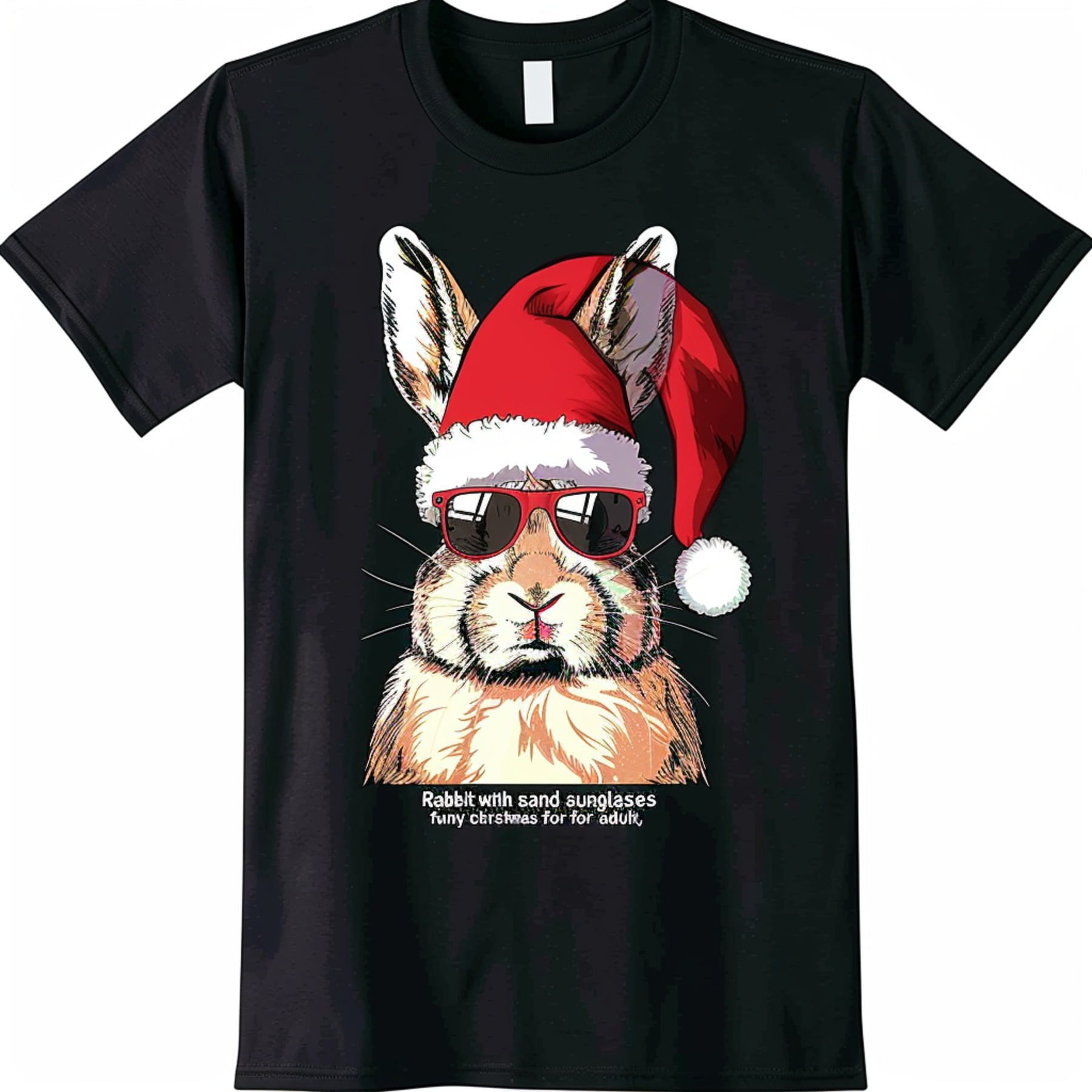 Stand Out This Holiday Season With Our Unique Rabbit Santa Hat Tshirt A Fun Twist On Traditional 5393