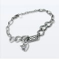 thumbnail image 1 of Stand with Ukraine Heart Bracelet No War Silver Bangle Peace with Hear Charm Chain Jewelry Gifts for Her & Him, 1 of 5