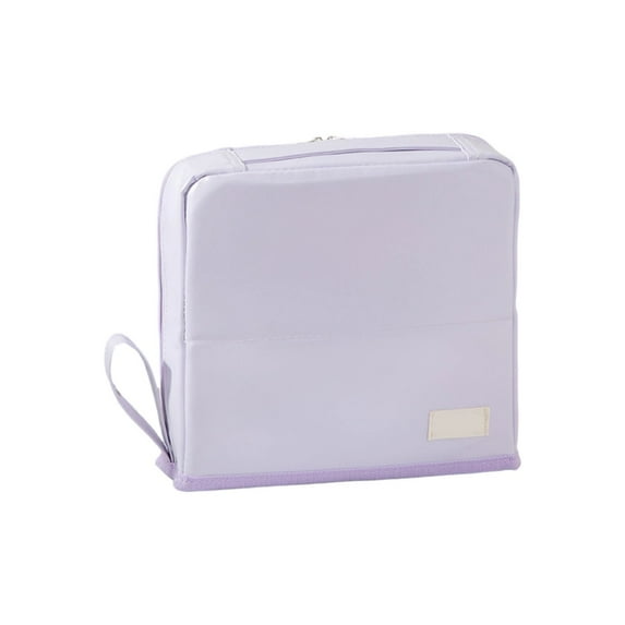Standable Cosmetic Storage Bag - High Capacity Design, Portable Organizer for Cosmetic Brushes Eyeshadow Palette, Travel Friendly Makeup Pen Bag, Purple, 1pc
