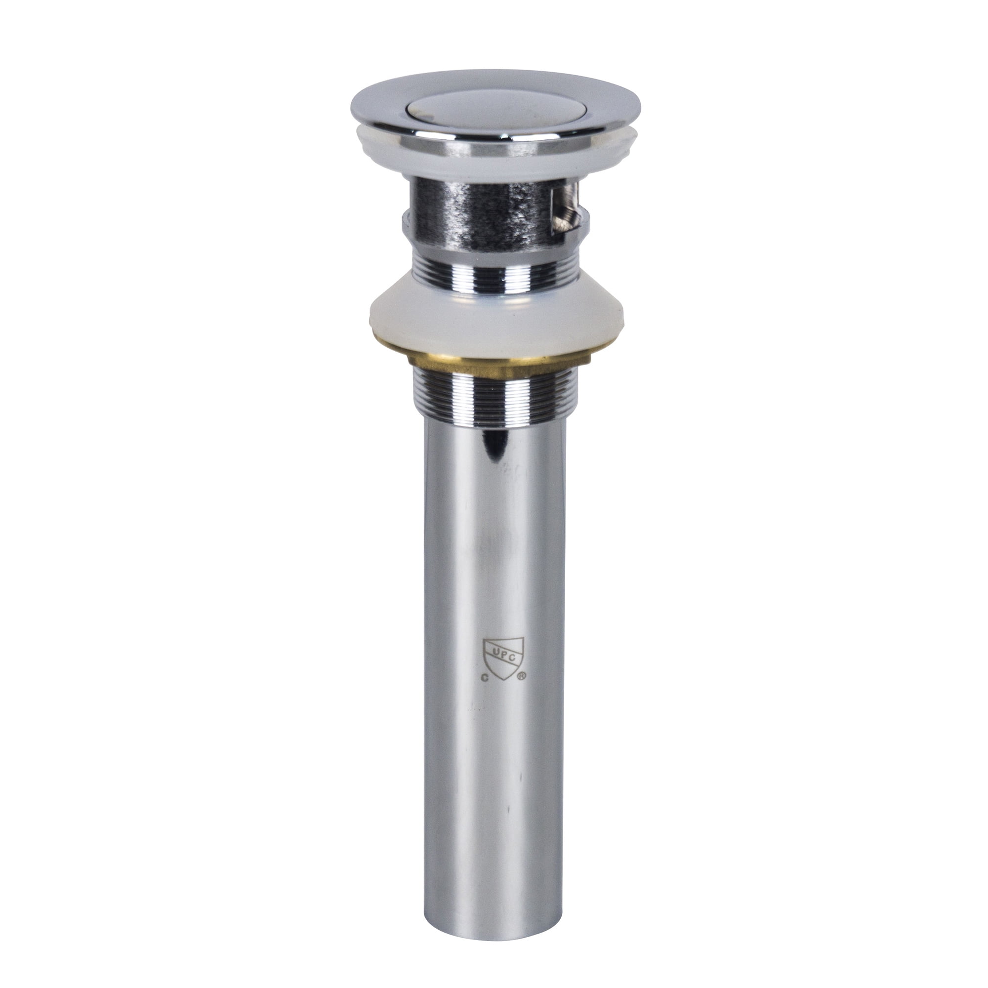 Polished Chrome Pop-Up Bathroom Sink Drain with Overflow