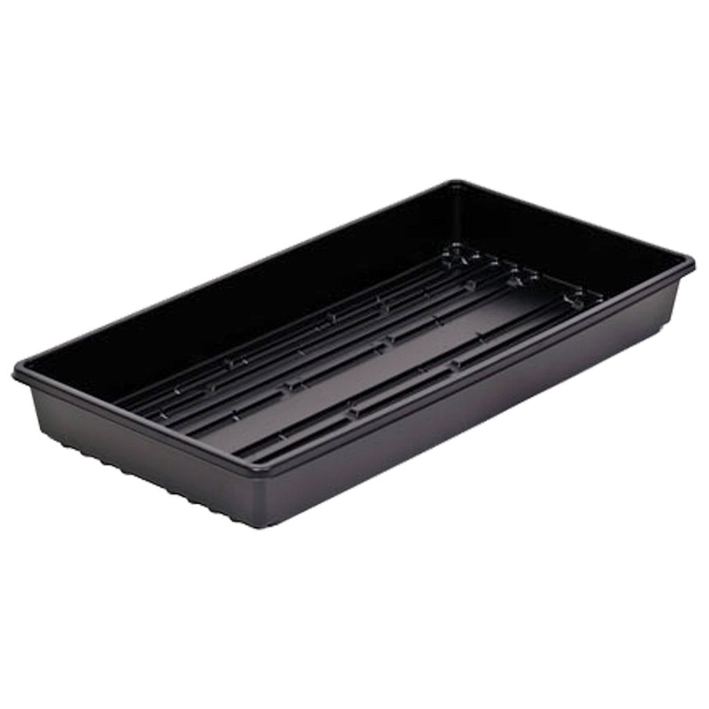 Standard 1020 HW Greenhouse Multi-Use Flat Tray with Holes - 21.44"x 10.94"x 2.44" - 50 Trays by T.O. Plastics
