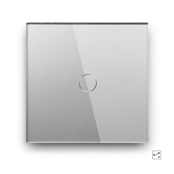 Standard 1Gang 2Way Wall Touch Light Switch Wall Power Sensor Switch Crystal Glass Panel Led Blue Backlight