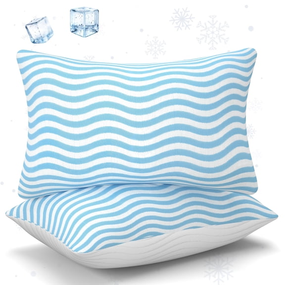 Standard 2 Count Bed Pillows, Adjustable Shredded Memory Foam Sleep Support