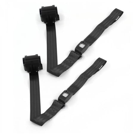 Standard 2 Point Black Retractable Bucket Seat Belt Kit for 1961-1966 Ford Truck - 2 Belts