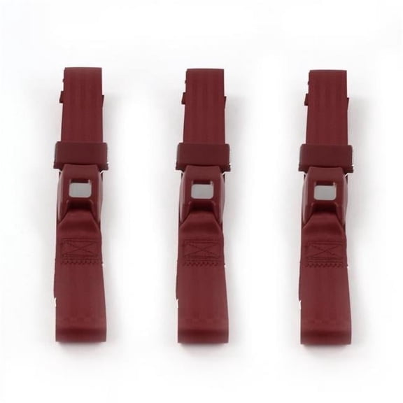 Standard 2 Point Burgundy Lap Bench Seat Belt Kit for Ford Van 1968-1974 - 3 Belts