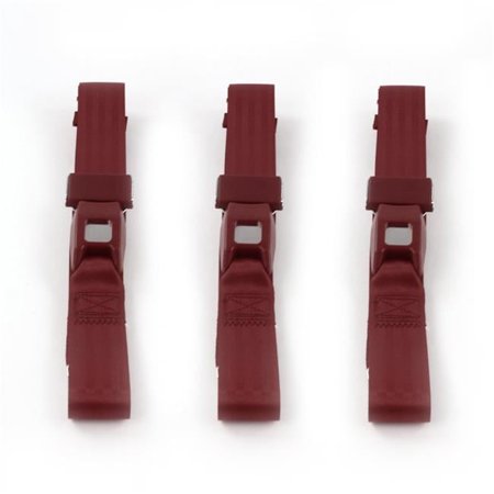 Standard 2 Point Burgundy Lap Bench Seat Belt Kit for Ford Van 1975-1991 - 3 Belts
