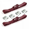 thumbnail image 1 of Standard 2 Point Burgundy Lap Bucket Seat Belt Kit with Bracketry for Chevy Impala 1959-1960 - 2 Belts, 1 of 1