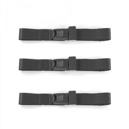 Standard 2 Point Charcoal Lap Bench Seat Belt Kit for Ford Falcon 1964-1965 - 3 Belts