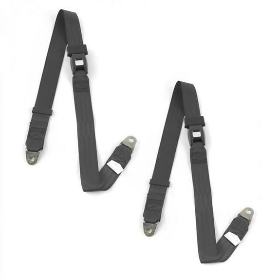 Standard 2 Point Charcoal Lap Bucket Seat Belt Kit for 1962-1965 Chevy II - 2 Belts