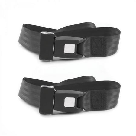 Standard 2 Point Charcoal Lap Bucket Seat Belt Kit for 1966-1973 Jeep Commando - 2 Belts