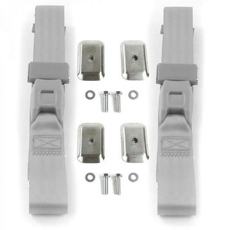 Standard 2 Point Gray & Grey Lap Bucket Seat Belt Kit with Bracketry for Triumph TR250 1961-1976 - 2 Belts