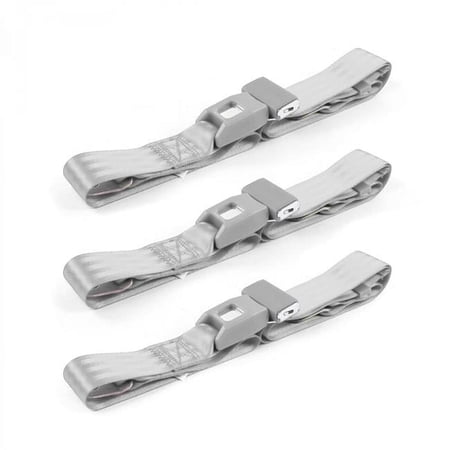 Standard 2 Point Gray Lap Bench Seat Belt Kit for 1959-1960 Chevy Impala - 3 Belts