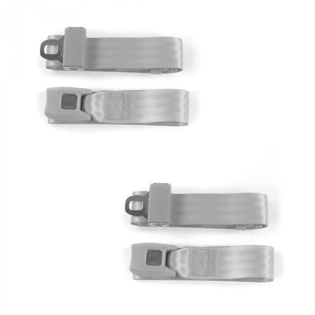 Standard 2 Point Gray Lap Bucket Seat Belt Kit for 1962-1965 Ford Fairlane - 2 Belts