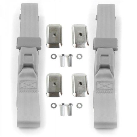 Standard 2 Point Gray Lap Bucket Seat Belt Kit with Bracketry for 1960-1962 Chevy Truck - 2 Belts