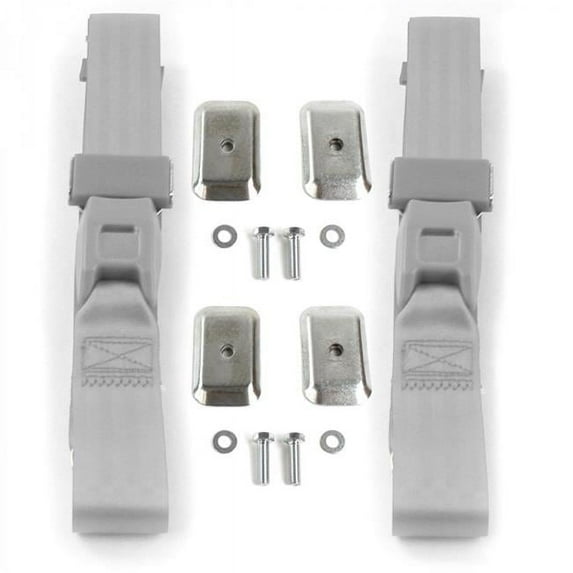 Standard 2 Point Gray Lap Bucket Seat Belt Kit with Bracketry for 1970 Ford Fairlane - 2 Belts
