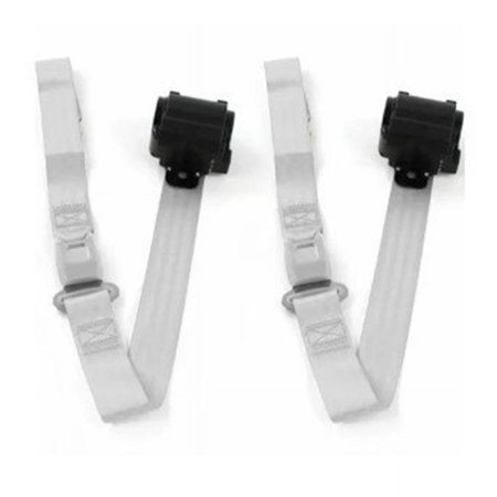 Standard 2 Point Gray Retractable Bucket Seat Belt Kit with Bracketry & 2 Belts for 1988-1998 Chevy Truck