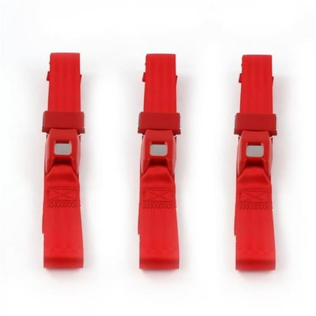 Standard 2 Point Red Lap Bench Seat Belt Kit for 1958 Chevy Impala - 3 Belts