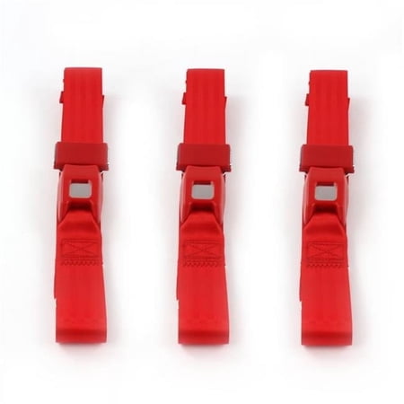 Standard 2 Point Red Lap Bench Seat Belt Kit for 1959-1960 Chevy Impala - 3 Belts