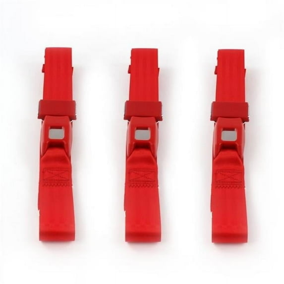 Standard 2 Point Red Lap Bench Seat Belt Kit for 1959-1960 Chevy Impala - 3 Belts