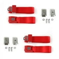 thumbnail image 1 of Standard 2 Point Red Lap Bucket Seat Belt Kit with Bracketry for 1957-1959 Ford - 2 Belts, 1 of 1