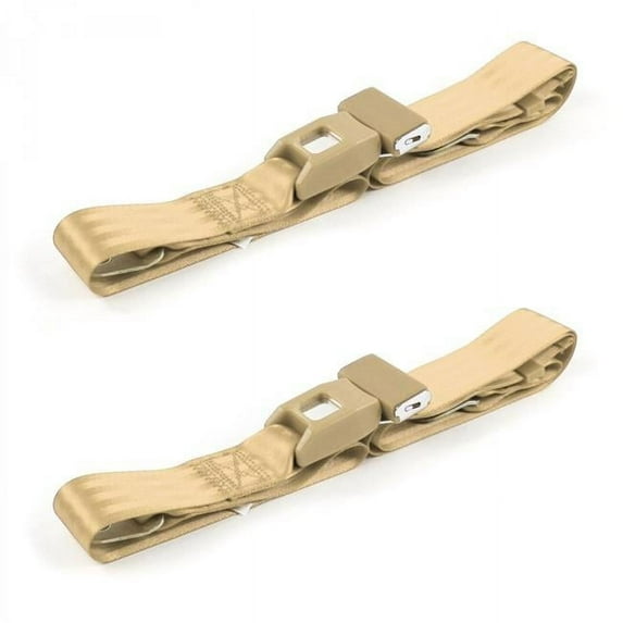 Standard 2 Point Tan Lap Bucket Seat Belt Kit for 1960-1961 Ford Fairlane - 2 Belts