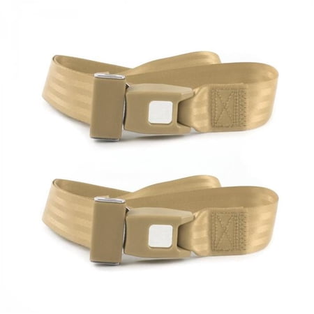 Standard 2 Point Tan Lap Bucket Seat Belt Kit for 1963-1991 Jeep Wagoneer - 2 Belts