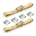 thumbnail image 1 of Standard 2 Point Tan Lap Bucket Seat Belt Kit with Bracketry for VW Type 3 Squareback - 2 Belts, 1 of 1