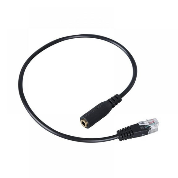 Standard 3.5mm Jack to RJ9 Smartphone Headset Adapter Cable Converter Plug for Telephone