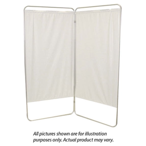 Standard 3-Panel Privacy Screen with casters, vinyl, green, 6 mm thick