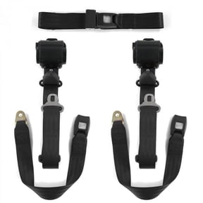 Standard 3 Point Black Retractable Bench Seat Belt Kit with 3 Belts for 1979-1987 AMC Eagle