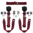 thumbnail image 1 of Standard 3 Point Burgundy Retractable Bench Seat Belt Kit with Bracketry for Early Cars 1928-1932 - 3 Belts, 1 of 1