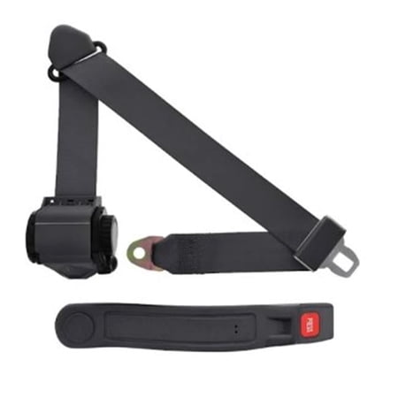 Standard 3 Point Charcoal Retractable Bucket Seat Belt Kit with Bracketry for 1959-1971 Triumph Herald - 2 Belts