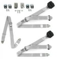 thumbnail image 1 of Standard 3 Point Gray Retractable Bench Seat Belt Kit with Bracketry for 1957-1960 Ford Truck - 3 Belts, 1 of 1