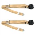 thumbnail image 1 of Standard 3 Point Tan Retractable Bucket Seat Belt Kit for Jeep Willys 1944-1952 - 2 Belts, 1 of 1
