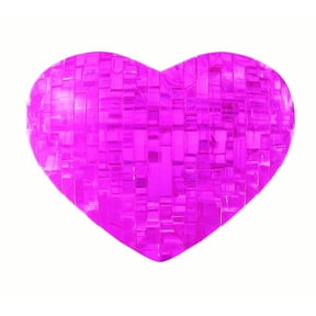 Standard 3D Crystal Puzzle - Heart (pink)