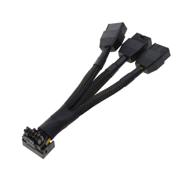 Standard 3x8pin to 16Pin GPU Connection Cable Secure Data Transmission Adapter Cord Line 12VHPWR GPU Cable Wire Black