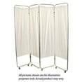 thumbnail image 1 of Standard 4-Panel Privacy Screen with Casters, Vinyl, White, 6 mm Thick, 1 of 1