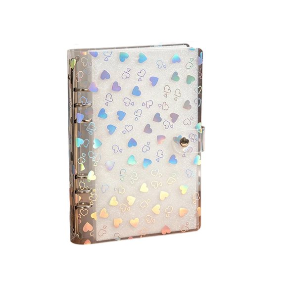 Standard 5 Hole Foldable Binders Folders Notebook Clear PVC Materials Waterproof Design Efficient Document Organization