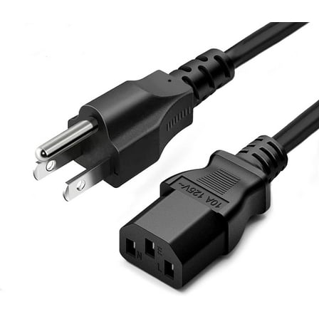Standard 5FT 3 Prong Power Cord High Quality Universal US Power Cable For Electronics, TV, Computer, Appliance
