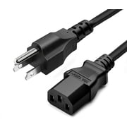 Standard 5FT 3 Prong Power Cord High Quality Universal US Power Cable For Electronics, TV, Computer, Appliance