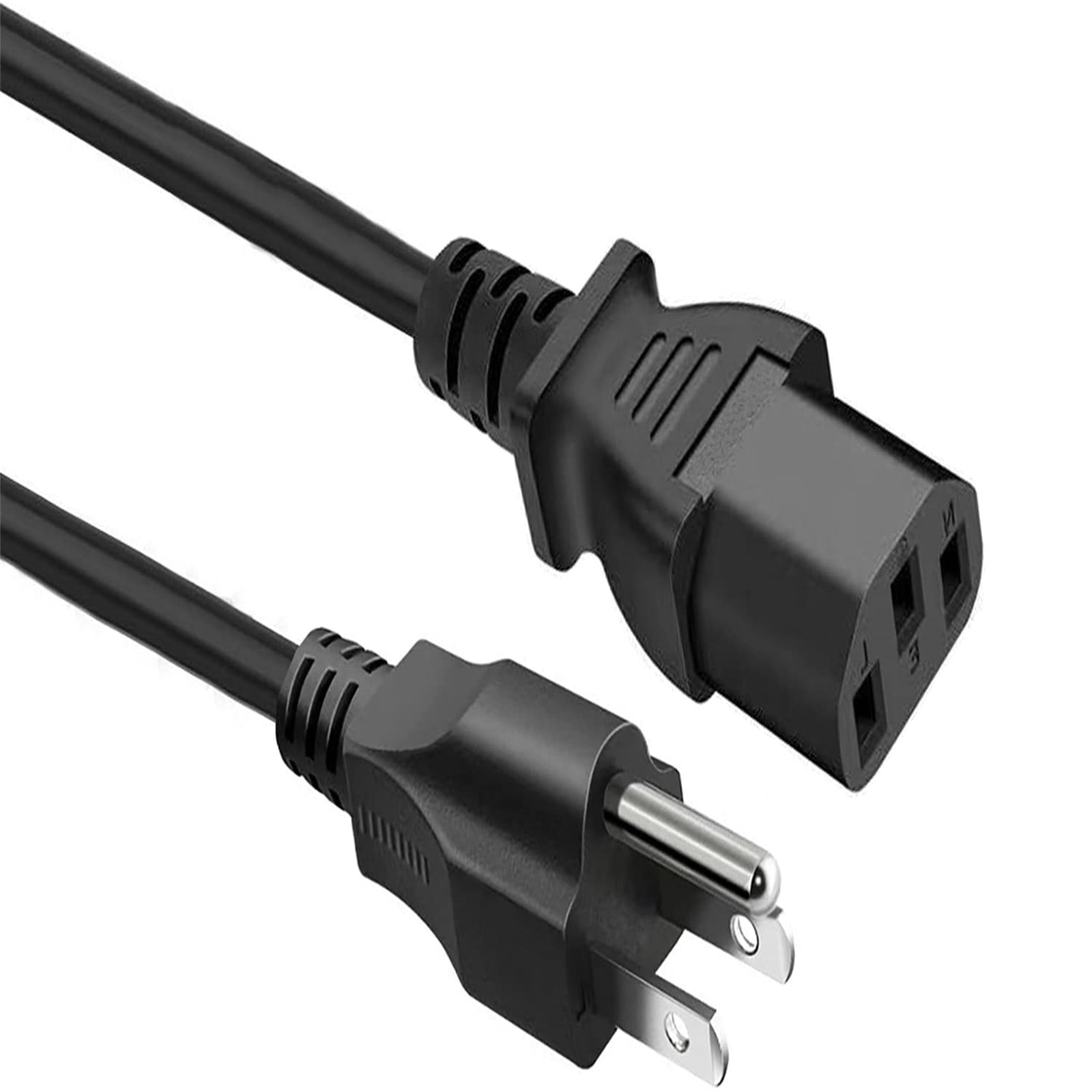 Standard 5ft (1.5m) 3 - Prong AC Power Cord - for Electronics, TV ...