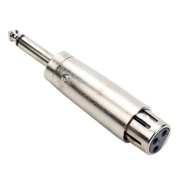 Standard 6.35 to 3Pin Converter 6.35mm Mono Male Plug to 3Pin Sound Connector Adapter for Microphones Loudspeakers