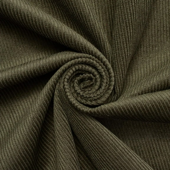 Standard 9 Wale Corduroy Hypoallergenic Cotton 59/60” Fabric By The Yard - Army Green (1 Yard)