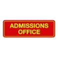 thumbnail image 1 of Standard Admissions Office Sign (Red/Yellow) - Medium, 1 of 5