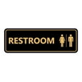 thumbnail image 1 of Standard All Gender Restroom(Black /Gold) - Small 2" X 6", 1 of 4