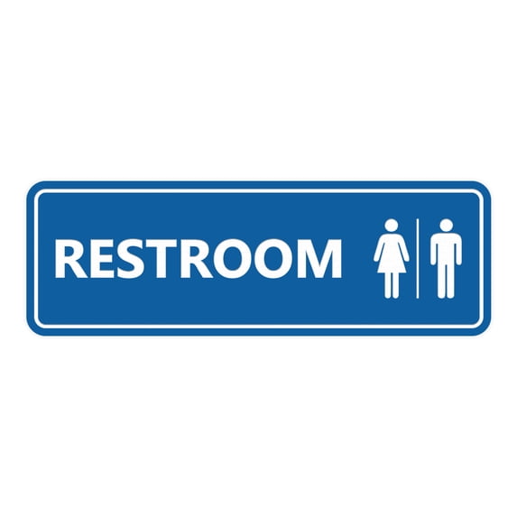 Standard All Gender Restroom(Blue) - Medium 2-3/4" X 7"