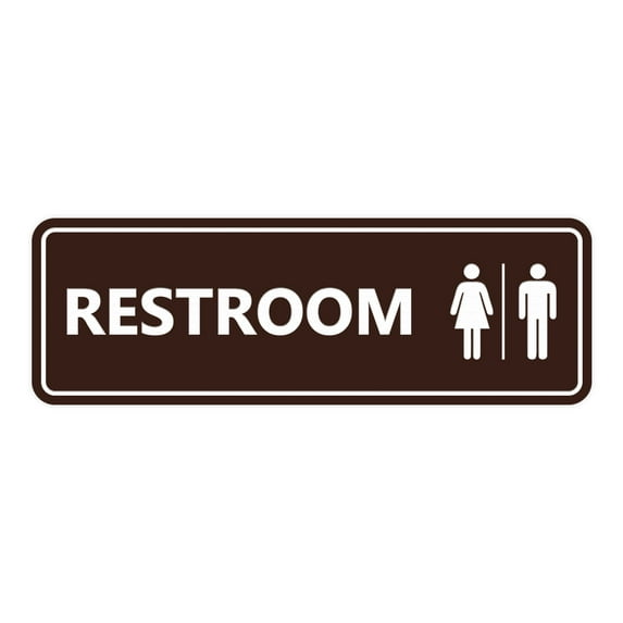 Standard All Gender Restroom(Dark Brown) - Medium 2-3/4" X 7"