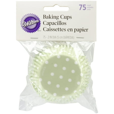 Wilton Green Dots Standard Baking Cups, 75 Count