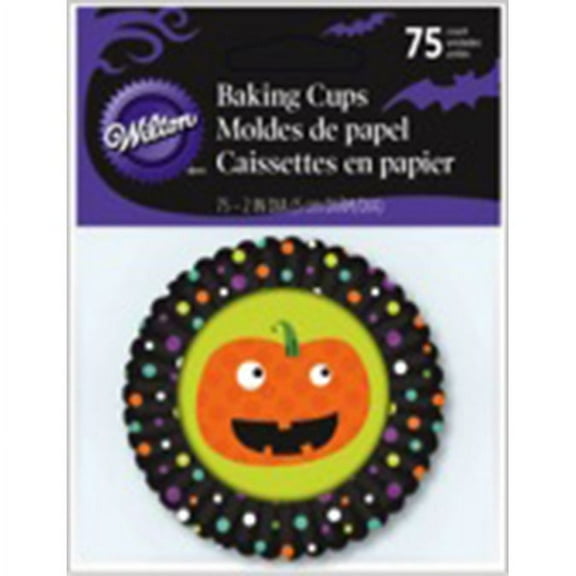 Standard Baking Cups-Pumpkin 75/Pkg, Pk 6, Wilton