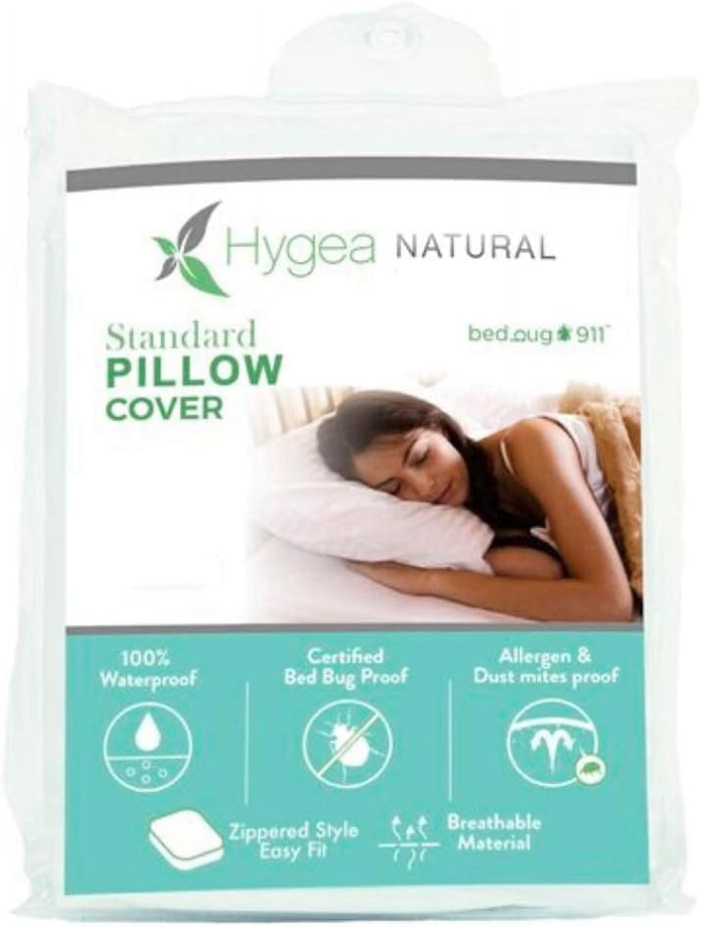 Standard Bed Bug Pillow Cover/Encasement Protectors 2 Pack Breathable